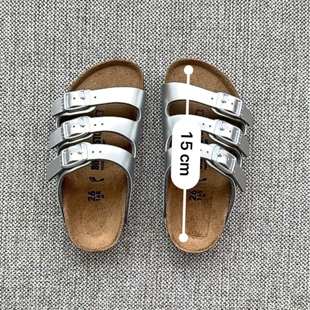 Girls silver clearance birkenstocks