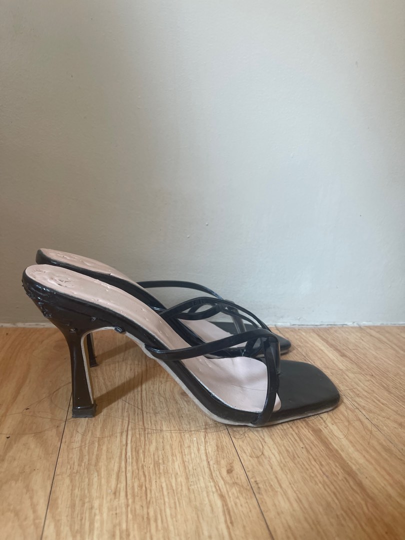 black open heels