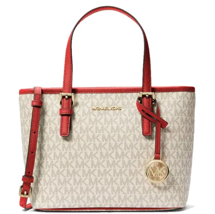 Original mk totes bag handbag canvas, Luxury, Bags & Wallets on Carousell