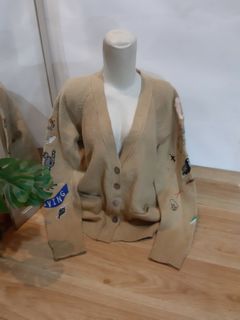 Cardigan vintage rajut wol