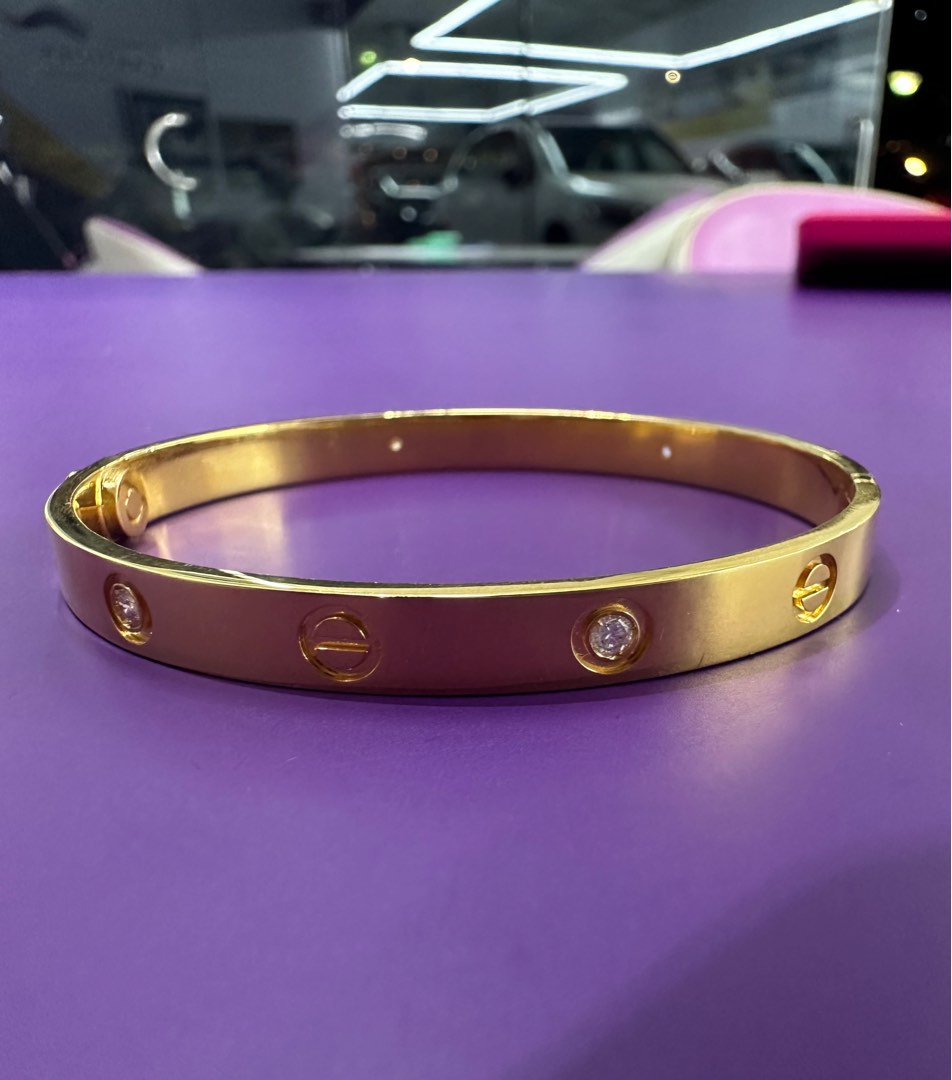 Cartier 916 gold bracelet bangle, Women's Fashion, Jewelry & Organisers ...