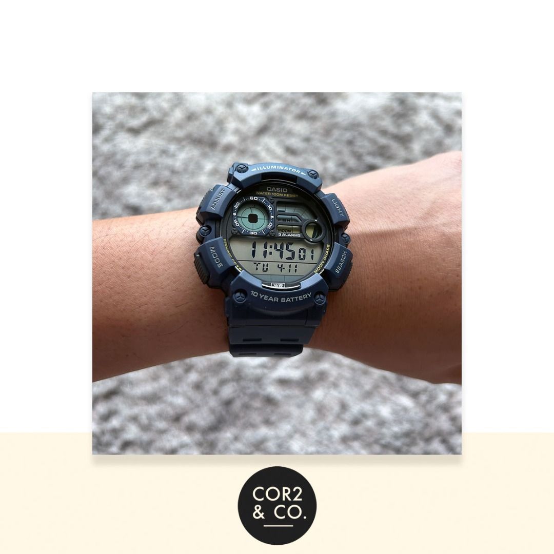 Casio digital watch blue hotsell