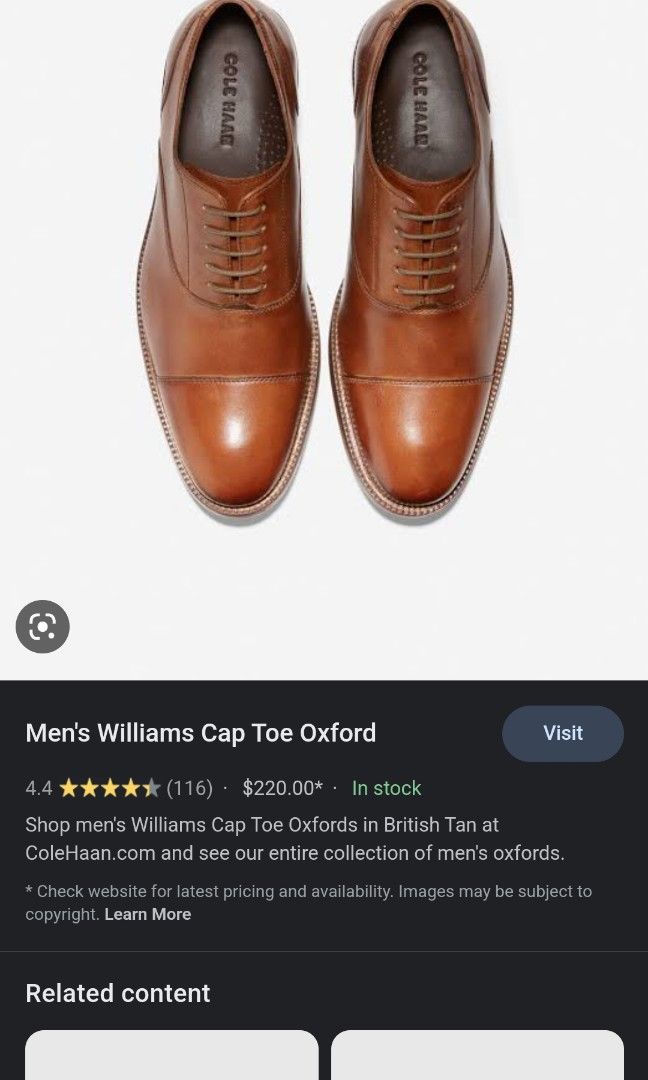 Cole haan williams cap toe sales