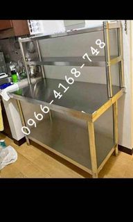 ♦️COMMERCIAL TABLE W/AND WITHOUT OVER SHELVES/DETACHABLE OVERSHELVES/ASSEMBLE TYPE/MADE IN HIGH GRADE 304 STAINLESS STEEL/CASH ON DELIVERY/IN STOCK