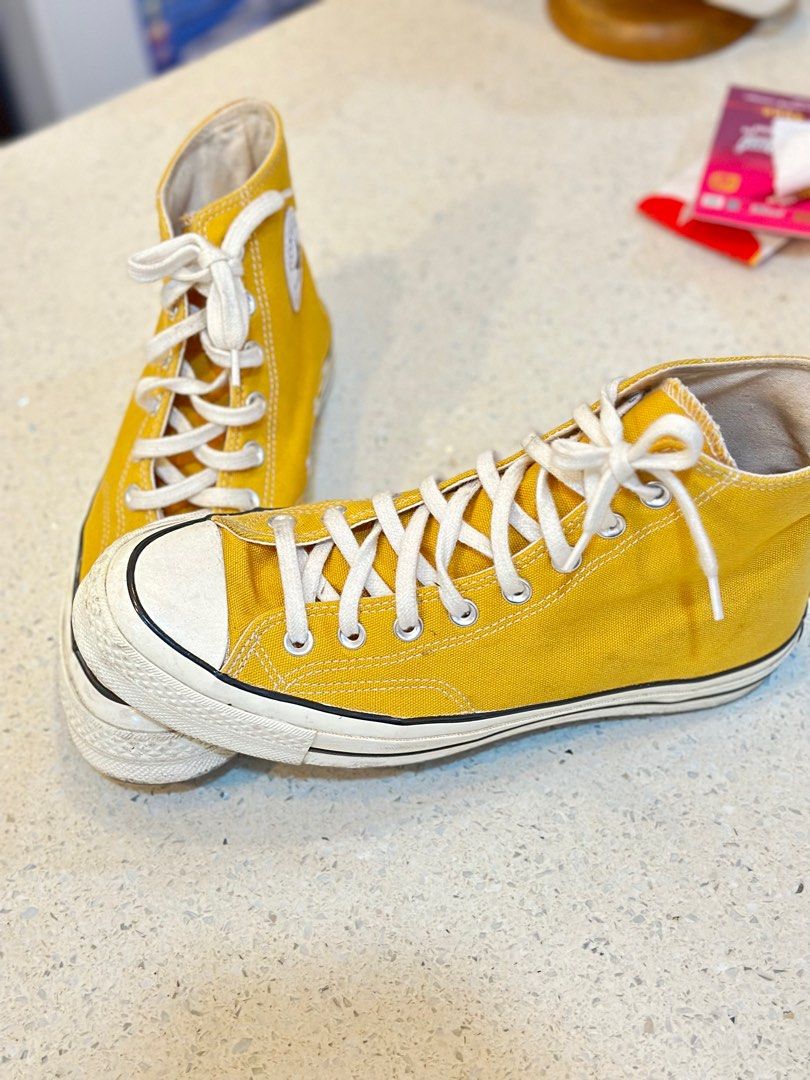 Converse High cut yellow Men s Fashion Footwear Sneakers on