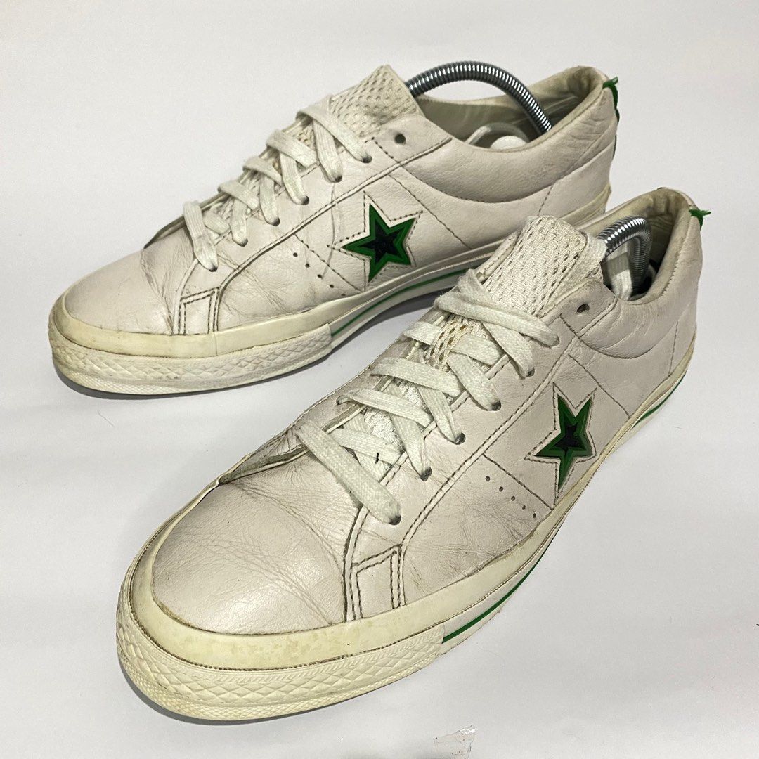 CONVERSE ONE STAR OX, WHITE, GREEN