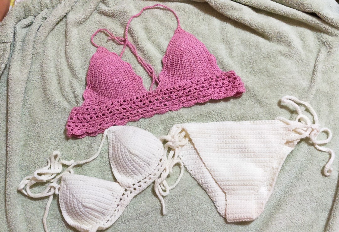 Crochet Swimwear On Carousell