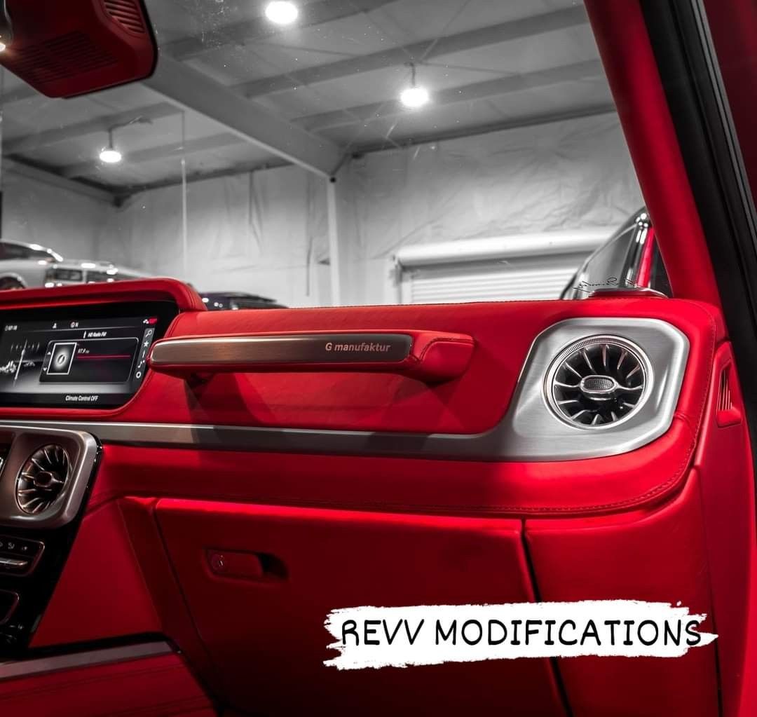 CUSTOMIZED RED INTERIOR LEATHER / UPHOLSTERY, Car Accessories, Car