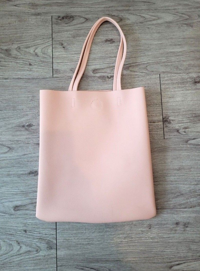 Daiso Mini Pink Tote Bag (Synthetic Leather)