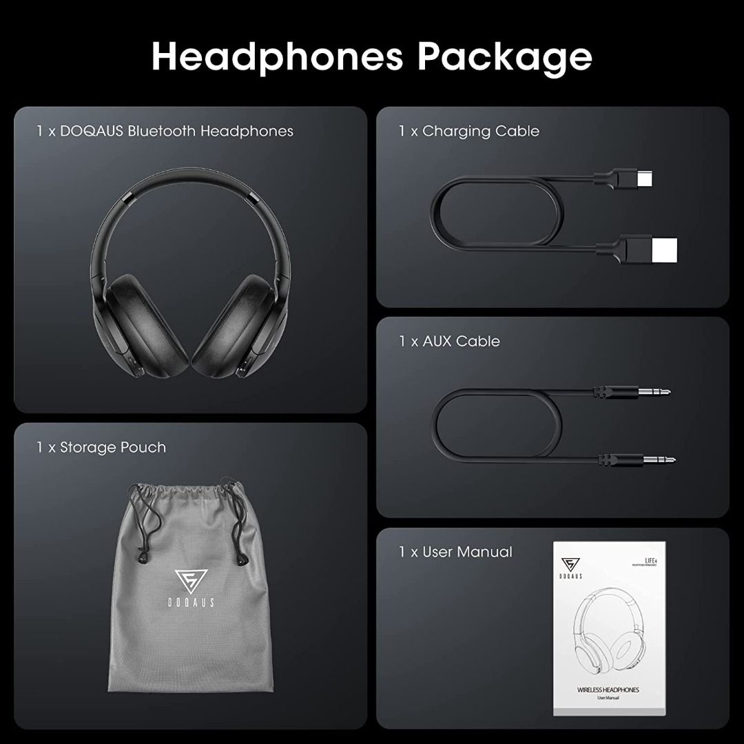 Doqaus sales bluetooth headphones