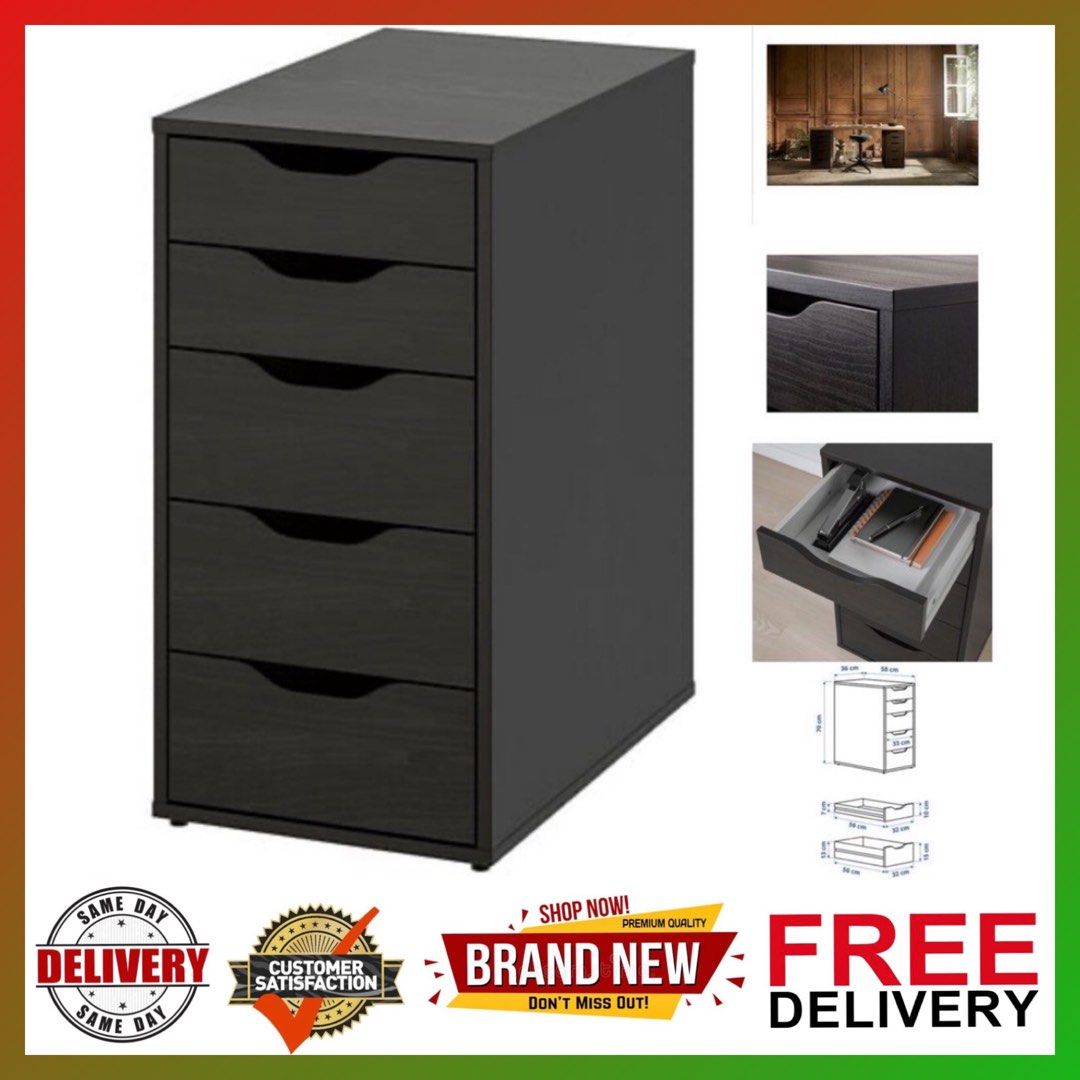Alex shop black drawers