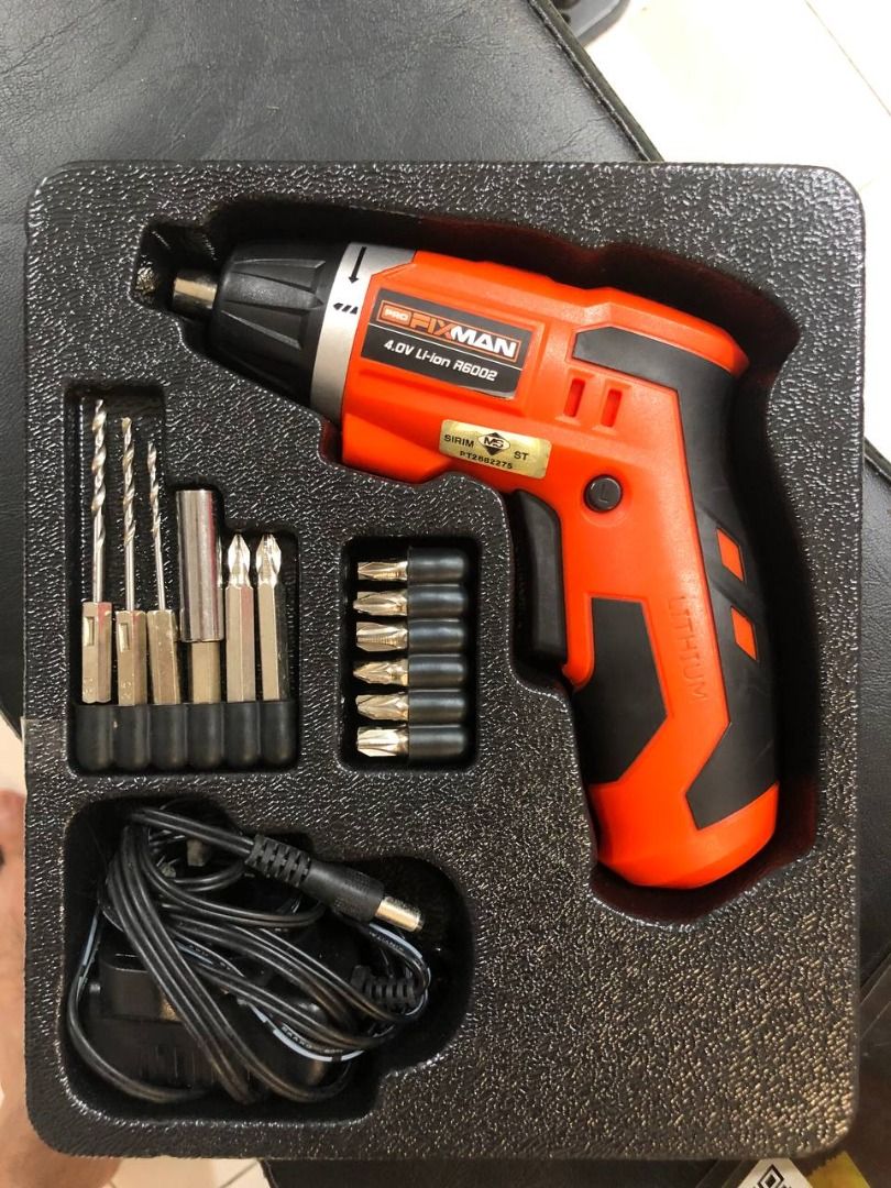 Fixman pro cordless screwdriver drill set store