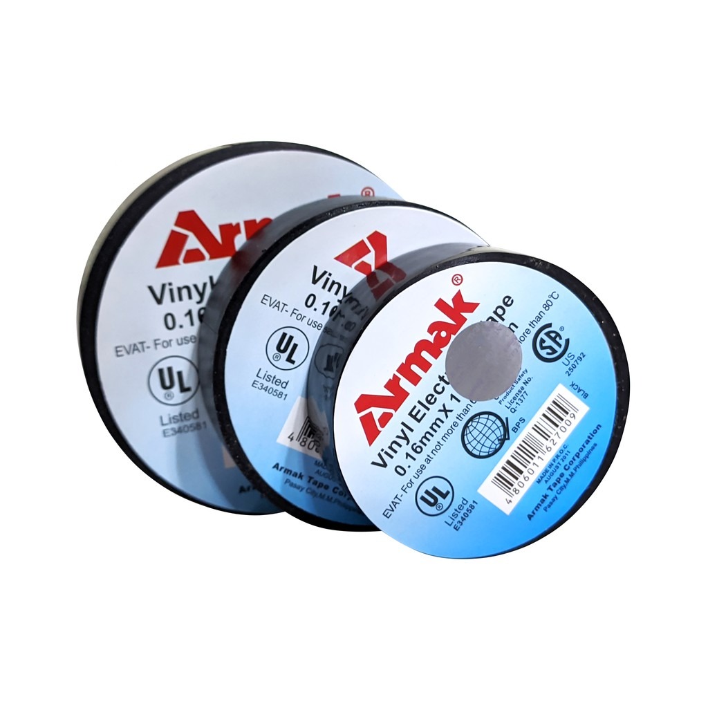 Electrical Tape 4, 8, 16 Meter Armak Black Rubber Based Adhesive Tape