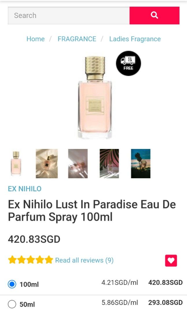 EX NIHILO - Lust in paradise 100 ml