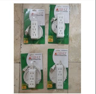 Extension Cord 4 Outlet / 3 Outlet (3 meters / 5 meters) Extension Wire with Plug and Outlet Azena