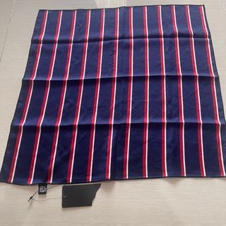 F&h sailor navy blue red pocket square scarf