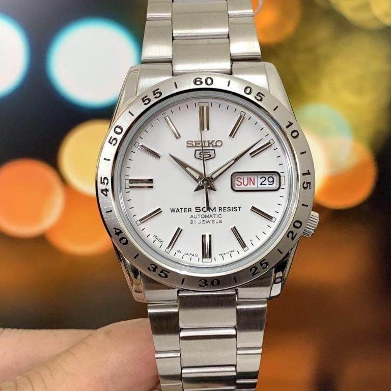 FINALLY RESTOCK MADE IN JAPAN Seiko 5 SNKD97J1 SNKD97J SNKD97 SNKD 50m Automatic Stainless Steel White Dial Analog Men Casual Watch