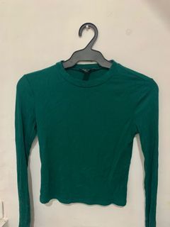 Forever 21 green long sleeves top