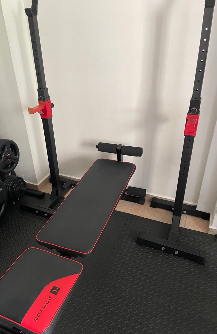 Full Home Gym (Bench, Bars, Weights & Rack) , Sports Equipment