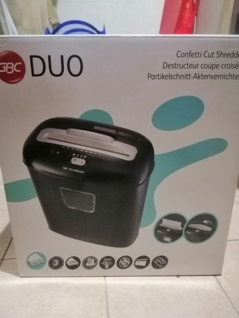 GBC Duo Paper Shredder, Computers & Tech, Office & Business Technology