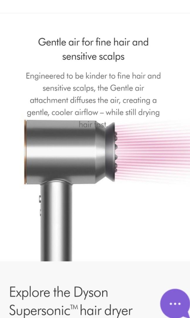 Gentle Air Attachment for Dyson Supersonic Hair Dryer, TV & Home