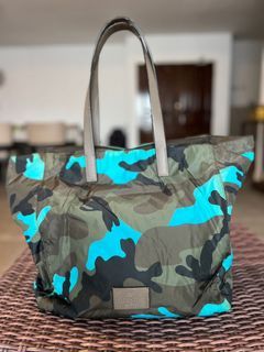 Goyard Saint Louis PM Tote Bag Lettres Camouflage Blue Beige Tan Purse  Brand New