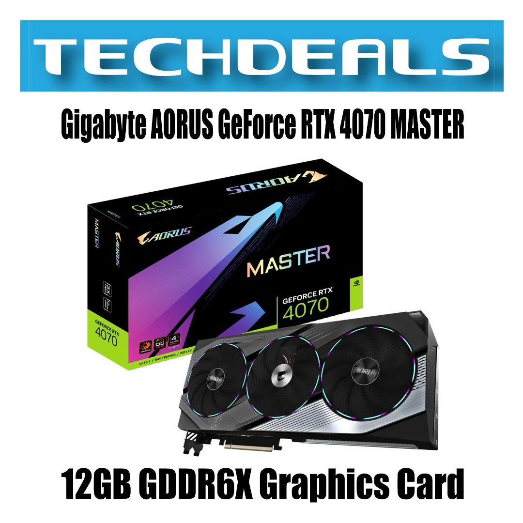 Gigabyte AORUS GeForce RTX 4070 MASTER 12GB GDDR6X Graphics Card