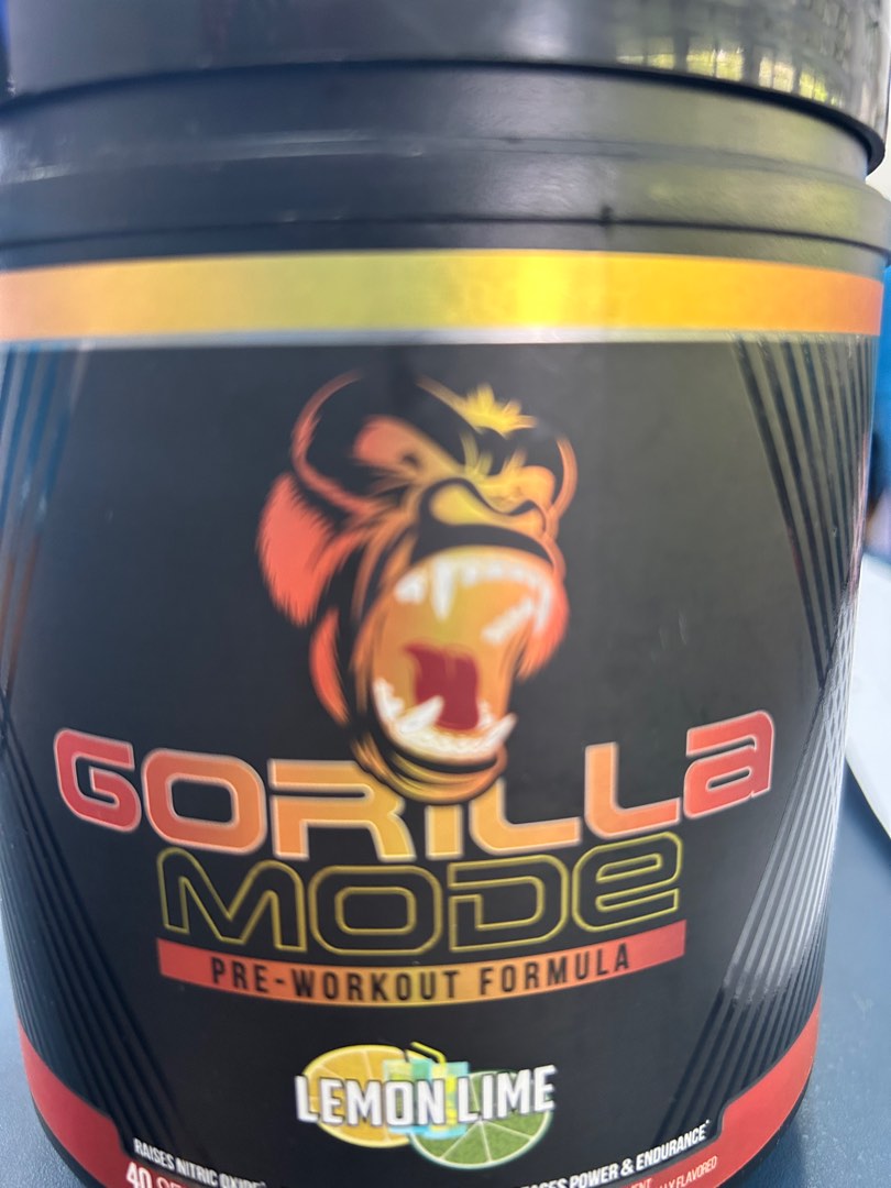 GORILLA MODE LEMON LIME PRE WORKOUT(used less than 10 scoops), Health & Nutrition, Health