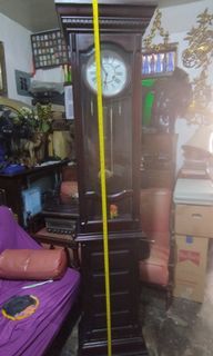 Vintage Grandfather clock  chiming hourly ringing 75 "inches  tall