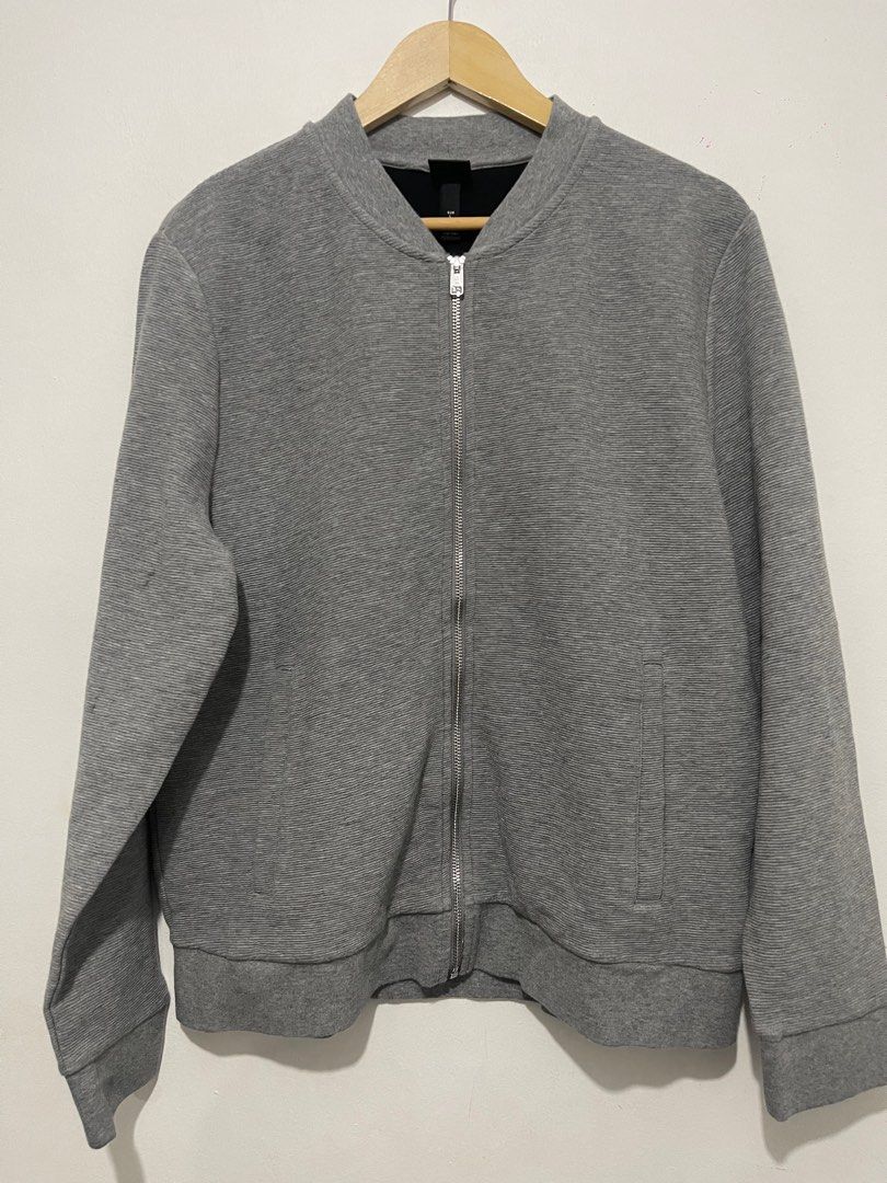 Gray bomber jacket on Carousell