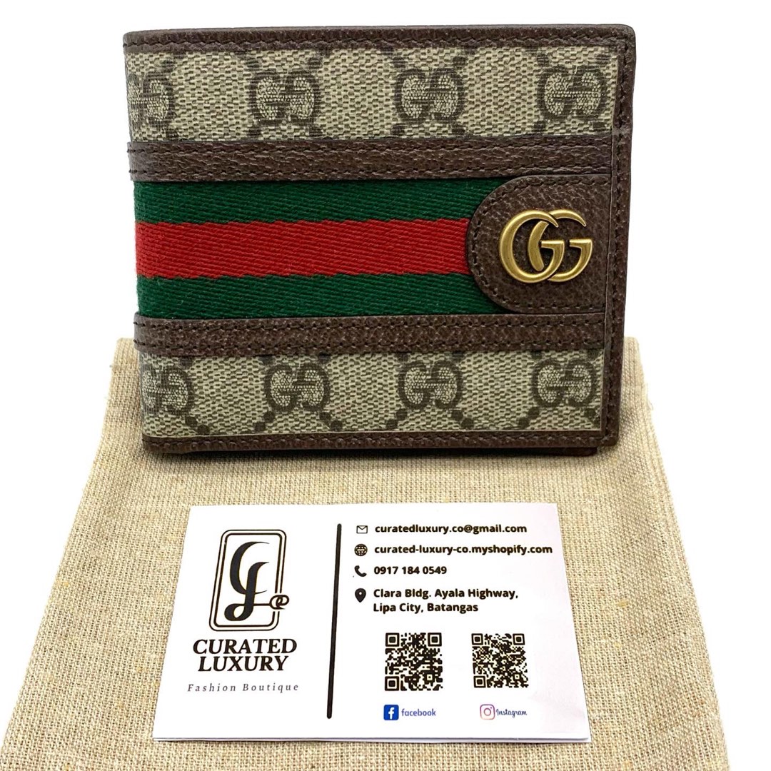 Gucci Mens Bi Fold Wallet Ophidia, Men's Fashion, Watches & Accessories