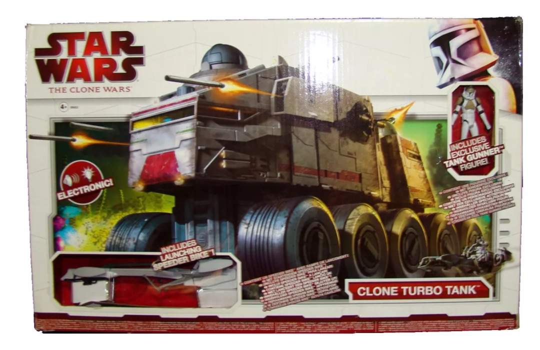 HASBRO STAR WARS THE CLONE WARS CLONE TURBO TANK INCLUDES