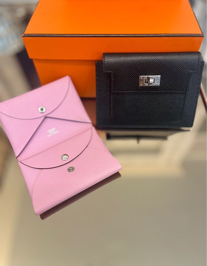 BNIB Calvi Duo verso card holder Hermes, Luxury, Bags & Wallets on Carousell