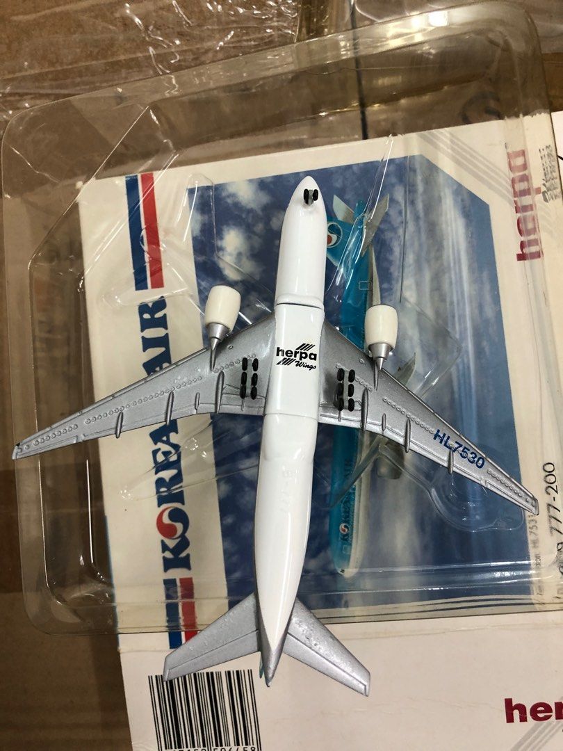 Herpa Korean Air 大韓航空B777-200,1:500, 興趣及遊戲, 收藏品及