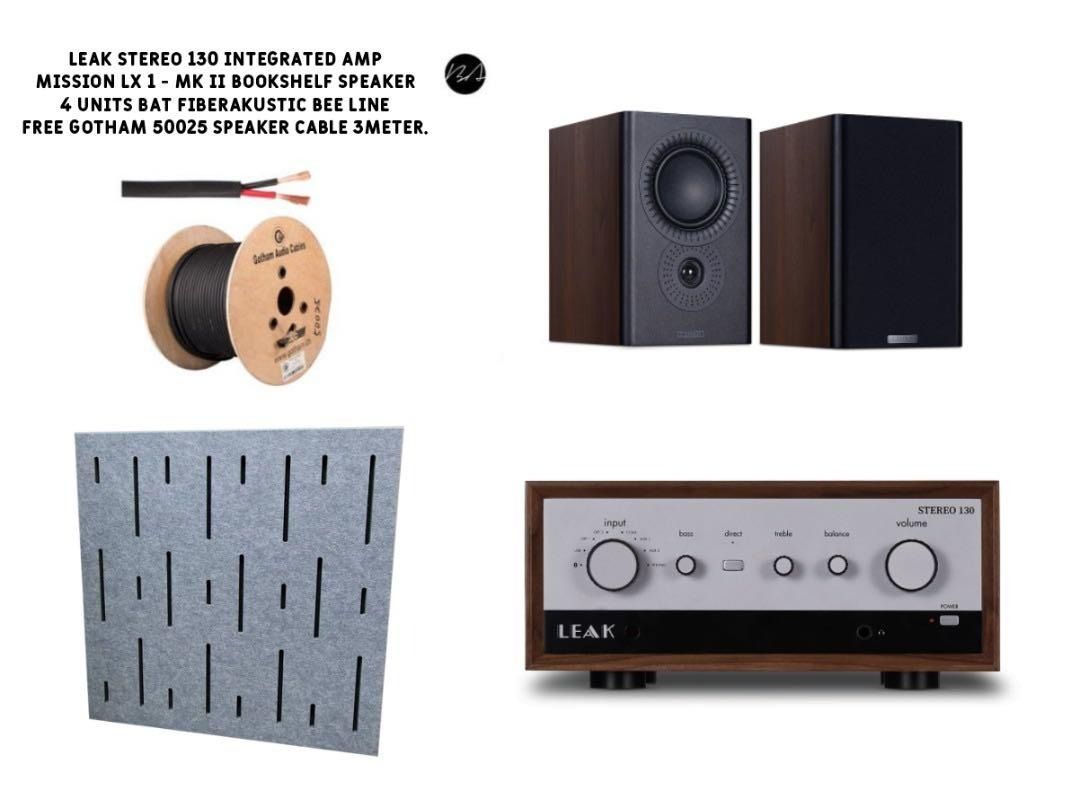 HI FI Combo Leak Stereo 130 with Mission ZX1 Acoustic Foams