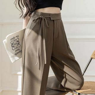 2022 Spring new Korean style high waist drape mopping wide leg