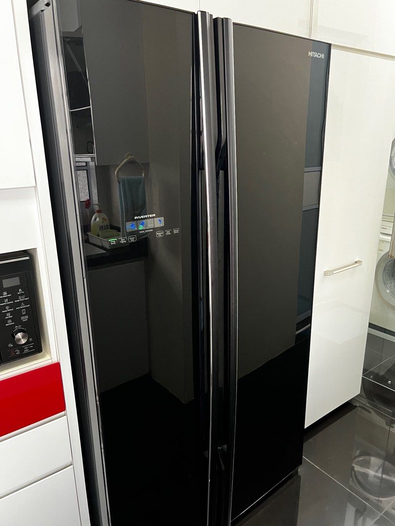 Hitachi Side by side door fridge, TV & Home Appliances, Kitchen
