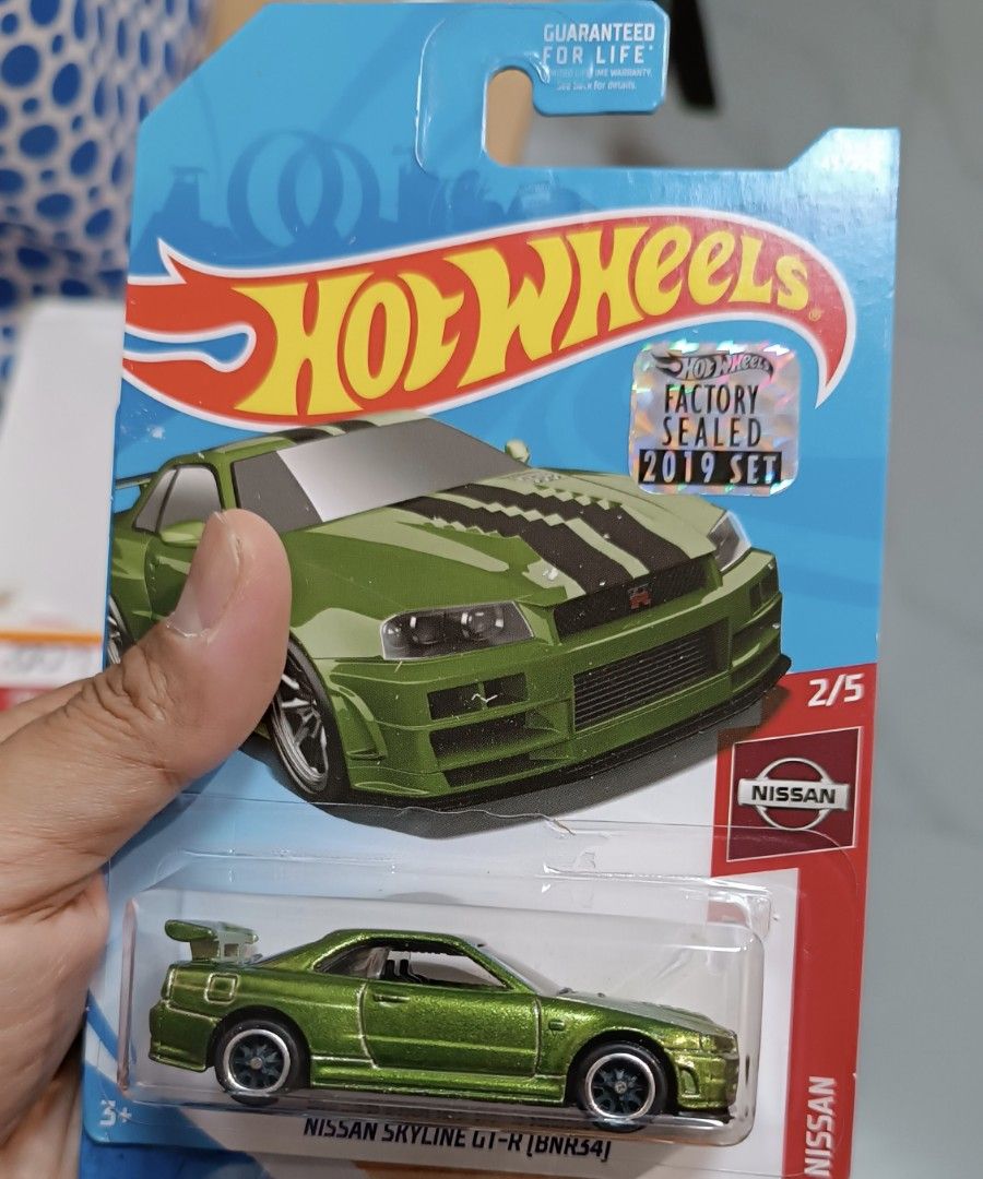 Hot wheels Super Treasure Hunt Skyline R34 Green, Hobbies & Toys, Toys