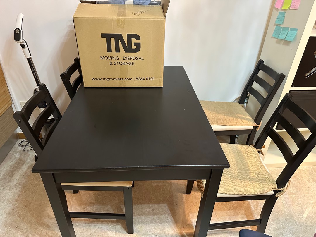 IKEA dinning table and chairs, Furniture & Home Living, Furniture