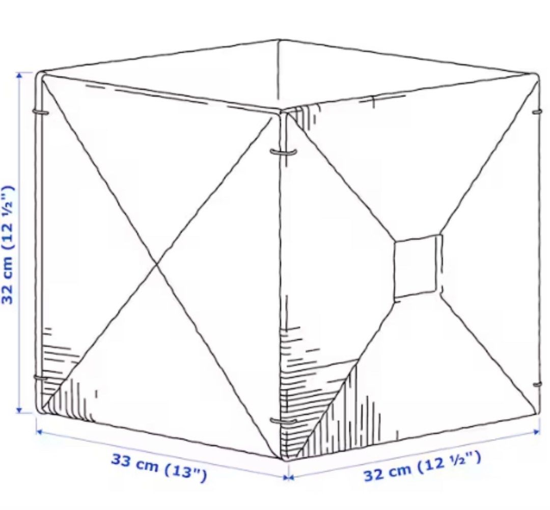 Ikea Rattan Basket, Furniture & Home Living, Home Improvement & Organisation, Storage Boxes