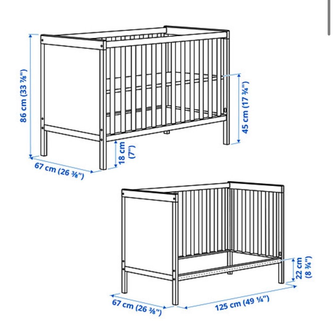 IKEA Sundvik Cot, 兒童＆孕婦用品, 兒童傢具, 兒童傢具 嬰兒床 Carousell
