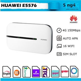 International Portable Modem HUAWEI E5576 (4G 150mbps 16WIFI Share Max 6hr)