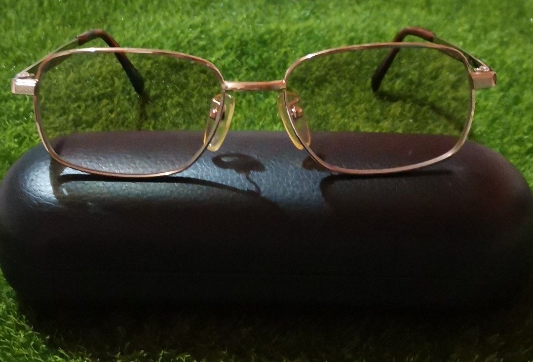 JAPANESE EYEGLASSES FRAME PURE TITANIUM GOLD TONE [ 5417142] VINTAGE