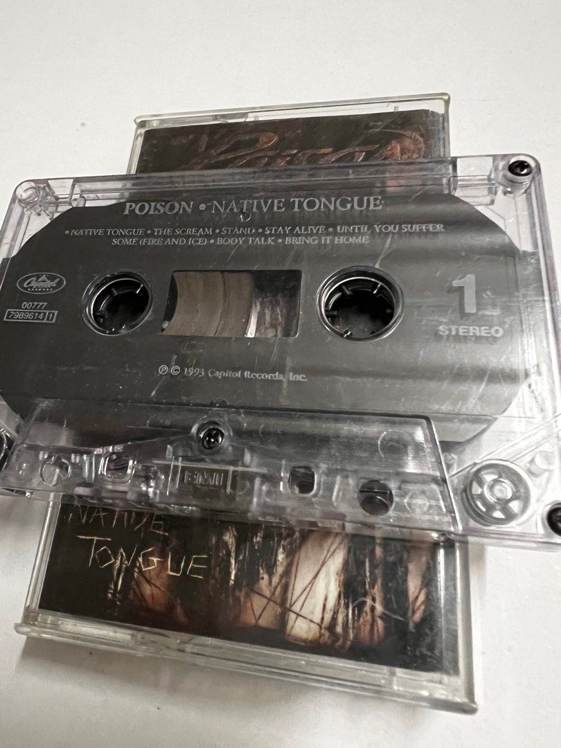 Kaset poison native tongue heavy metal glam english melayu cassette