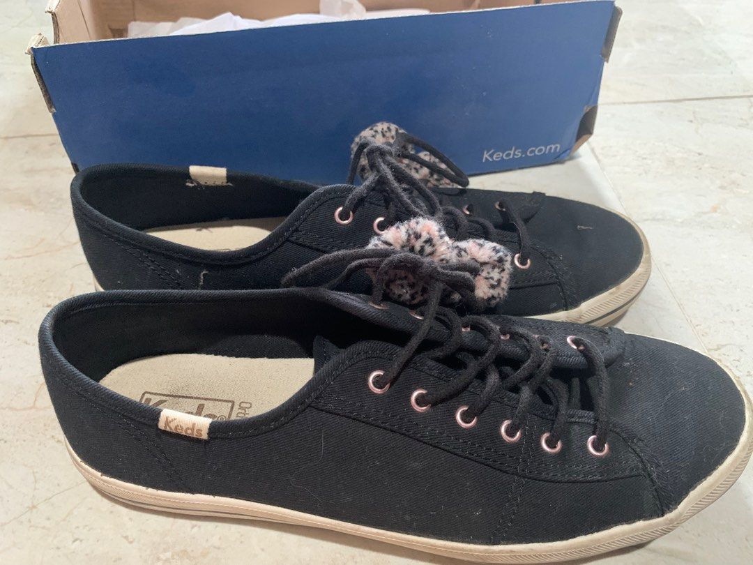 KEDS Kickstart Pom Pom Black