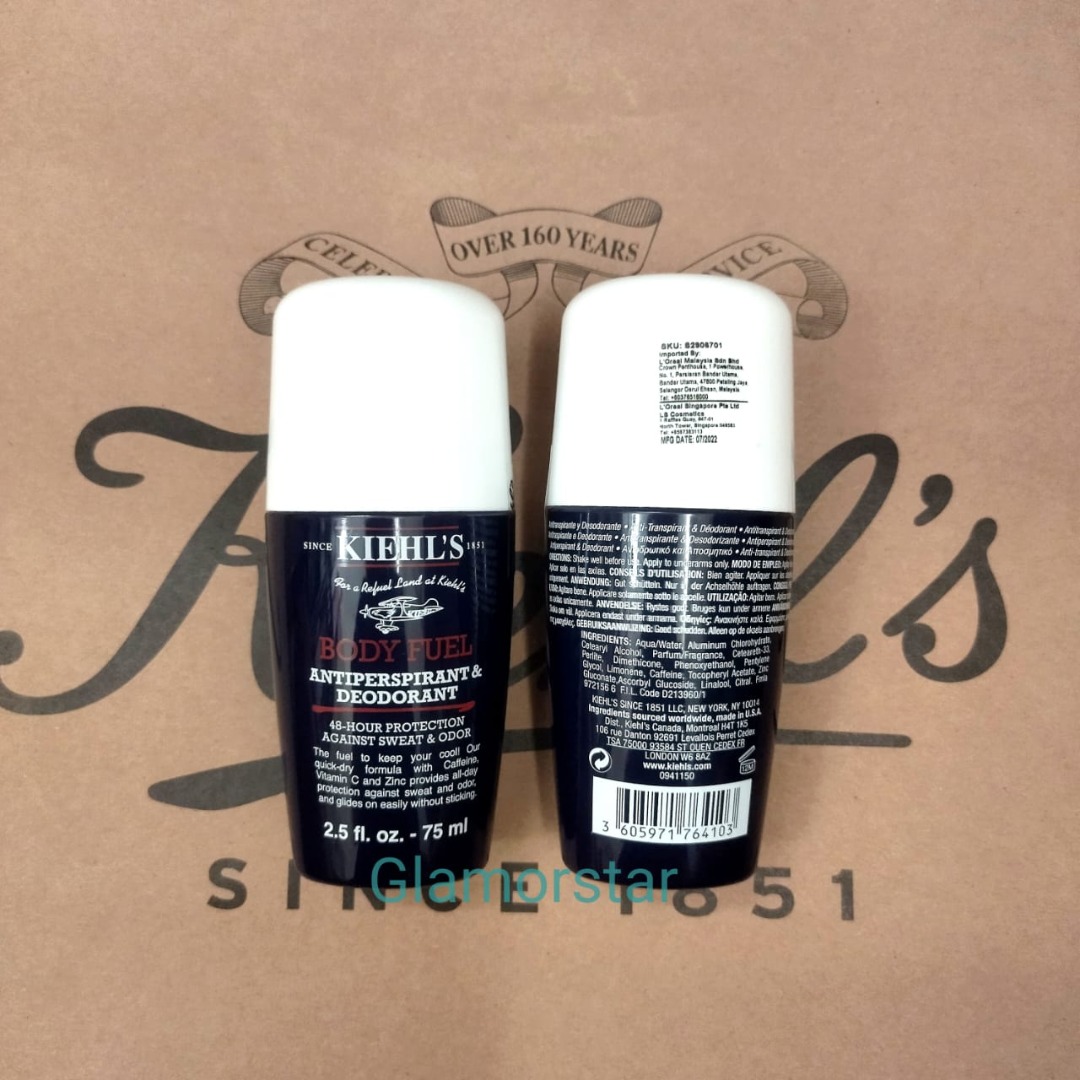 Kiehl's Body Fuel Antiperspitant & Deodorant 75ml, Beauty & Personal
