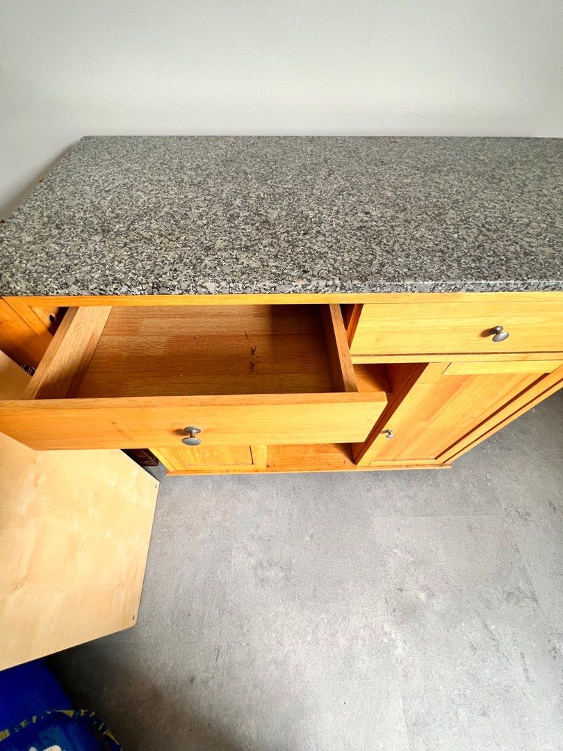 NOT IKEA Kitchen Trolley with Marble top, Furniture & Home Living