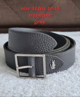 Lacoste Mens  belt - Gray Size 44