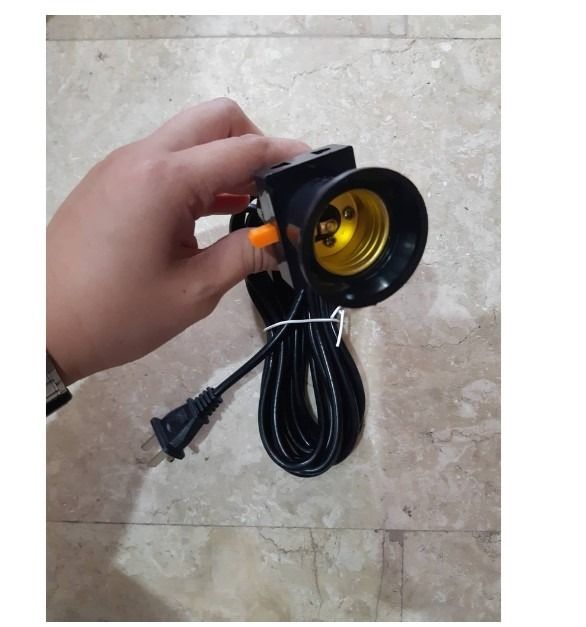 Lamp Socket Extension Cable / Hanging Receptacle Socket with Wire and Plug Set 8 (per set) on