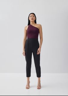 🍒LB Lovet Bonito LoveBonito Lena Pintuck Tailored Pants In Black (S)
